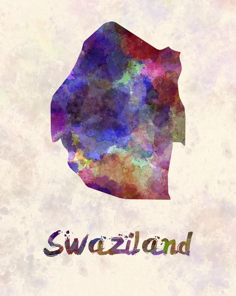 Swaziland in watercolor — Stock Photo, Image