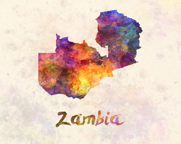 Замбія в акварель — стокове фото