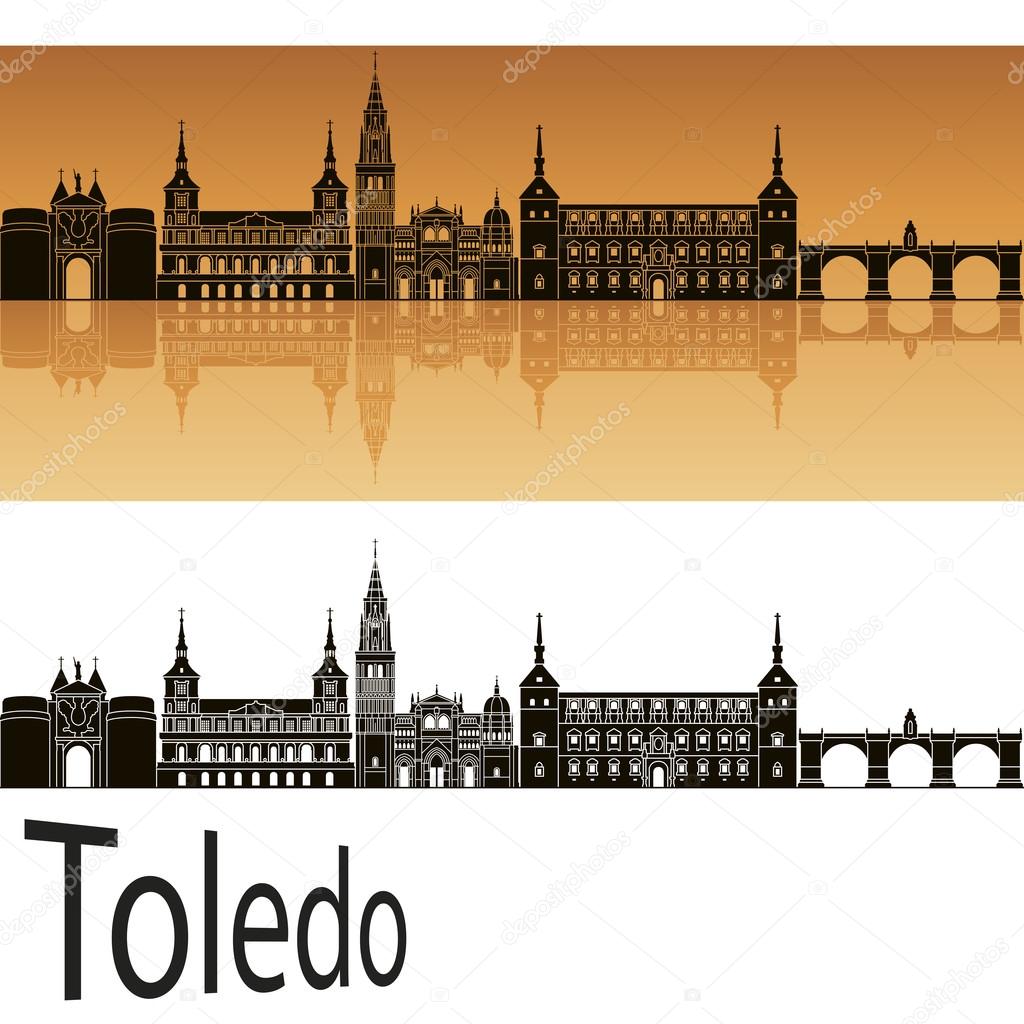 Toledo skyline in orange