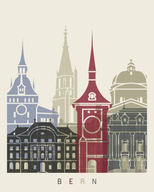 Bern manzarası poster