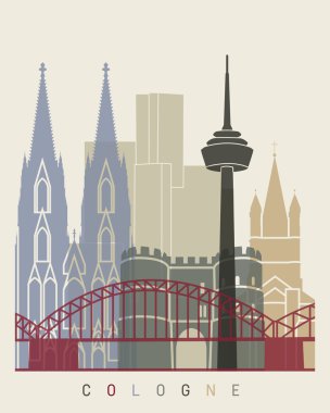 Köln manzarası poster