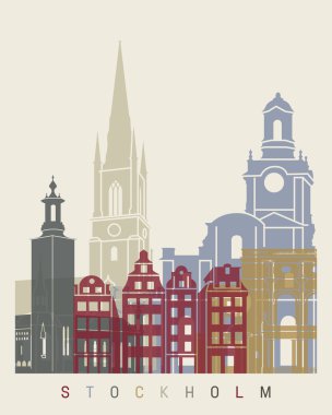 Stockholm manzarası poster