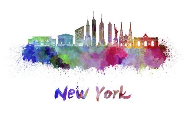 New york skyline suluboya içinde