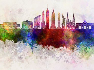 New york skyline suluboya arka planda
