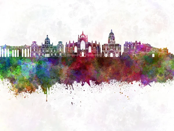 Fort Lauderdale Fl manzarası suluboya arka planda