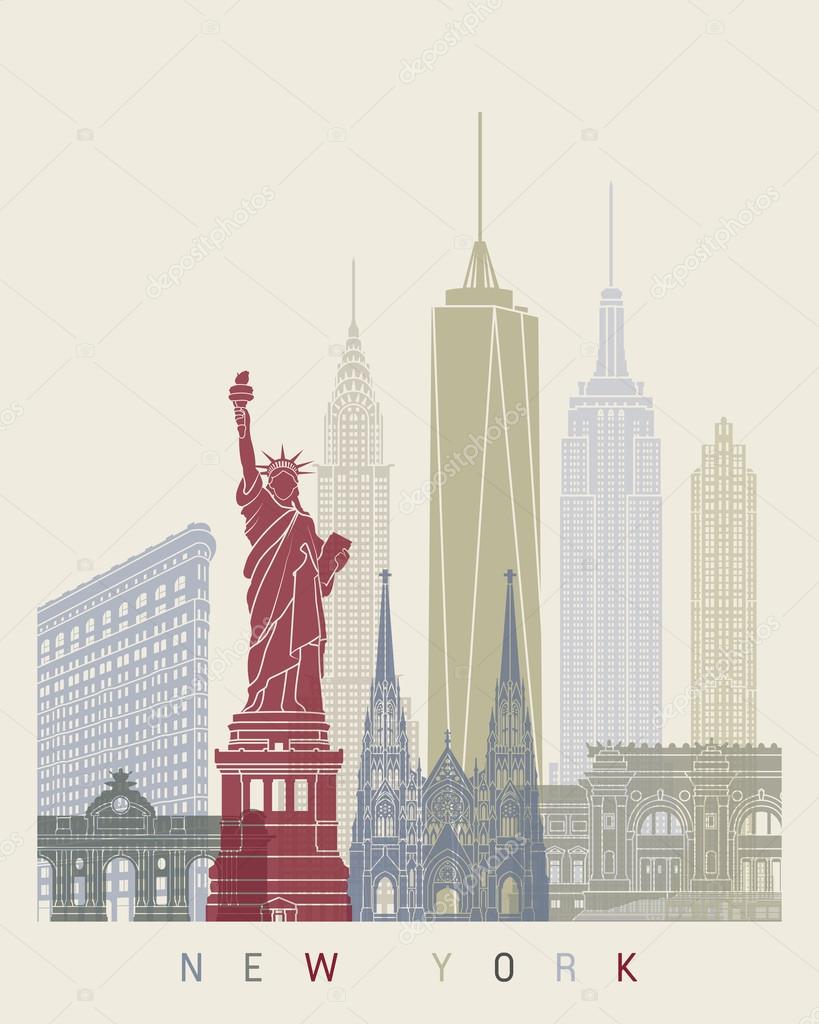 New York skyline poster