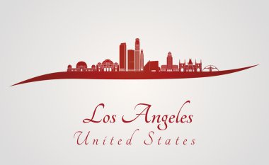 Los angeles skyline kırmızı