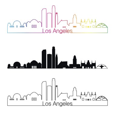 rainbow ile Los angeles skyline doğrusal tarzı