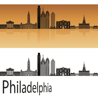 Philadelphia manzarası turuncu