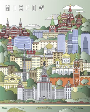 Moskova şehir Poster