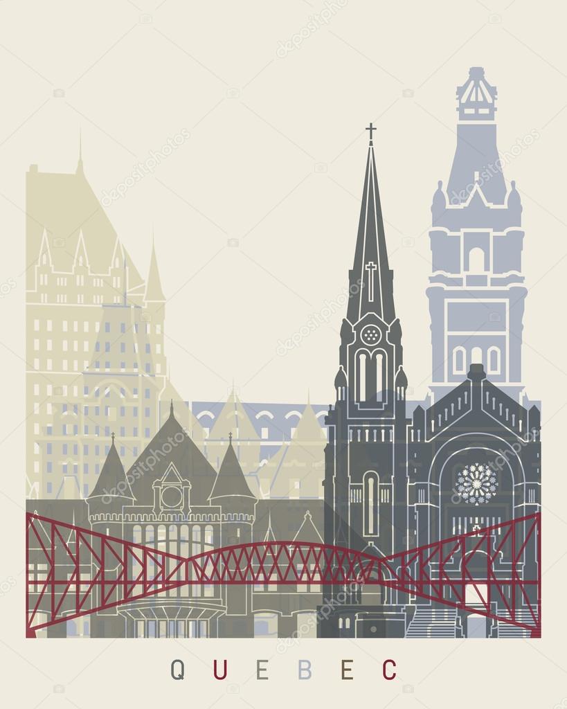 Quebec skyline poster