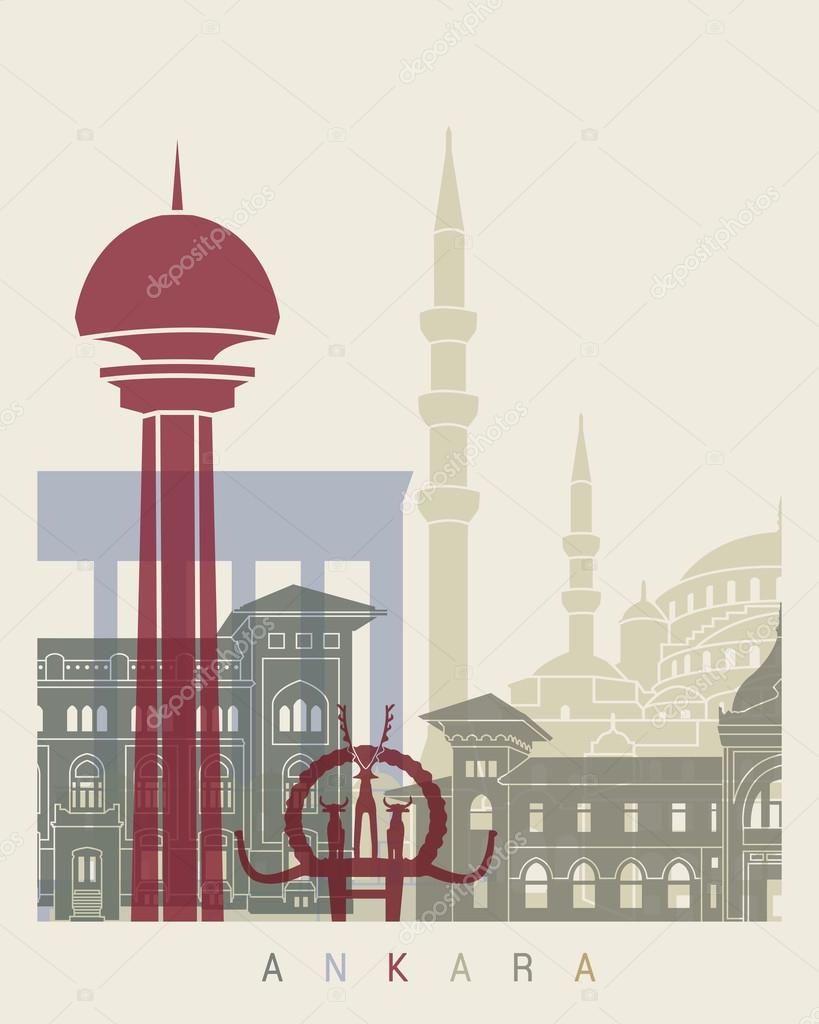 Ankara skyline poster