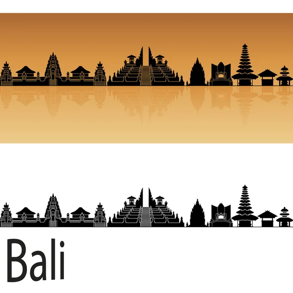 Bali skyline em laranja — Vetor de Stock