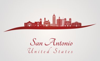 San antonio skyline kırmızı
