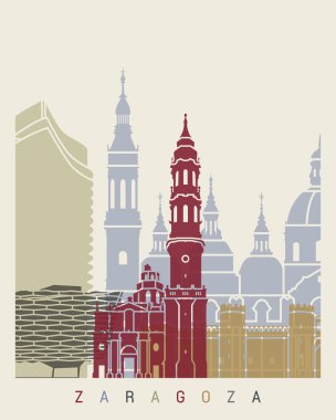 Zaragoza manzarası poster