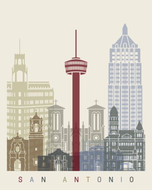 San Antonio manzarası poster