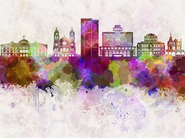 Phoenix skyline em fundo aquarela — Fotografia de Stock