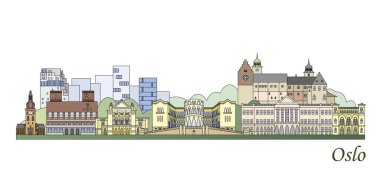 Oslo manzarası renkli