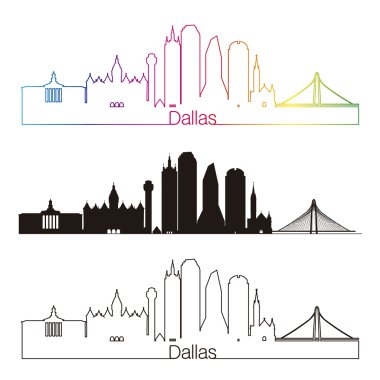 rainbow ile Dallas skyline doğrusal tarzı