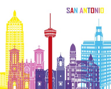 San Antonio manzarası pop