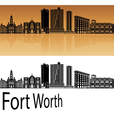 Fort Worth manzarası turuncu