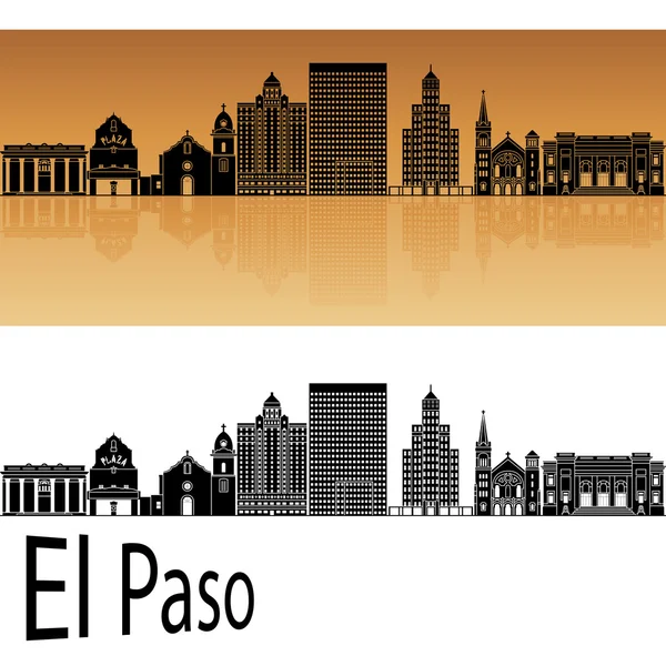 El Paso skyline — Stock vektor