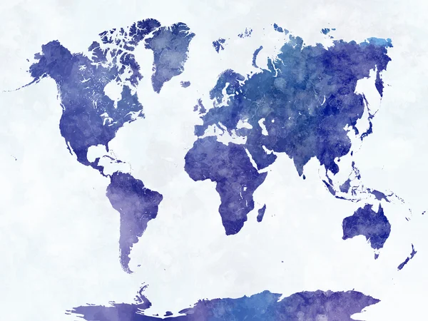 Carte du monde en aquarelle — Photo