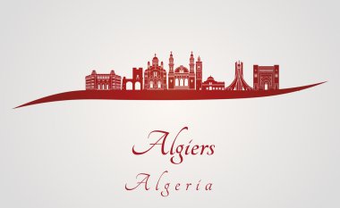Algiers manzarası kırmızı