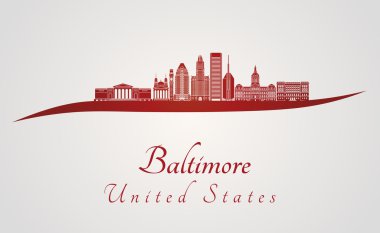 Baltimore skyline kırmızı