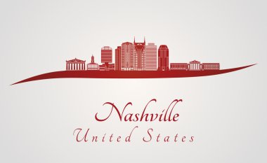 Nashville skyline kırmızı