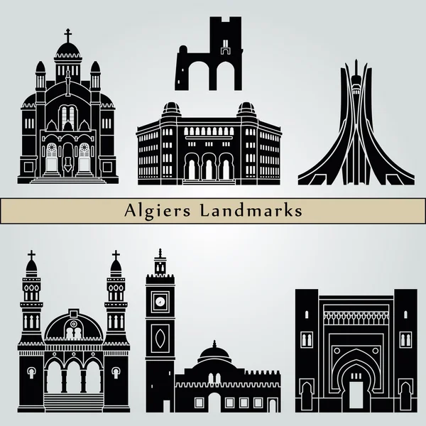 Alger Monuments et monuments — Image vectorielle