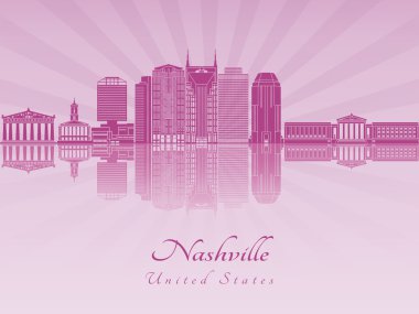 Nashville manzarası içinde mor parlak orkide