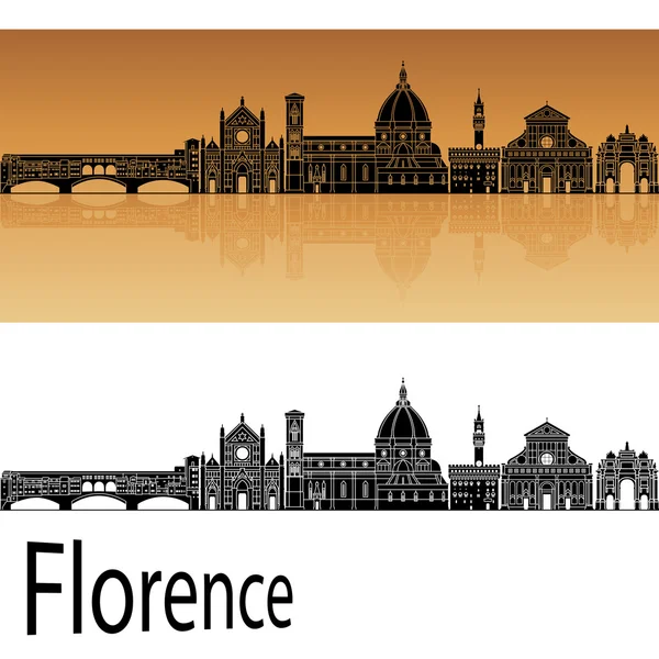 Skyline Florencia en naranja — Archivo Imágenes Vectoriales