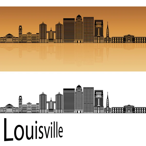 Louisville skyline in orange — Stock Vector