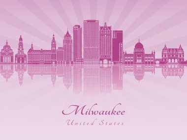 Mor parlak orkide Milwaukee V2 manzarası