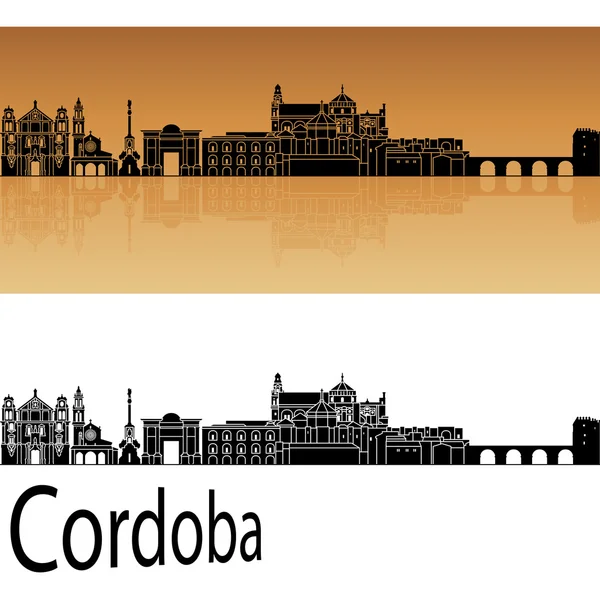 Cordoba Skyline-narancs — Stock Vector
