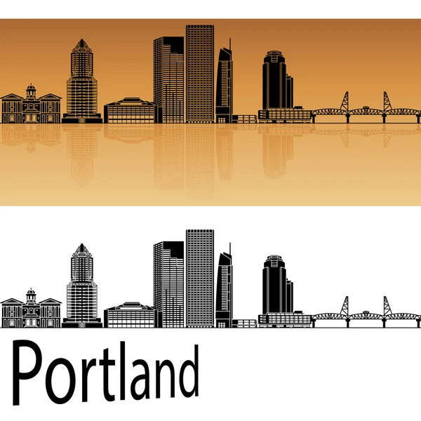 Portland V2 skyline — Stockvector