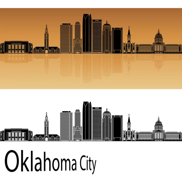 Ciudad de Oklahoma V2 skyline — Vector de stock