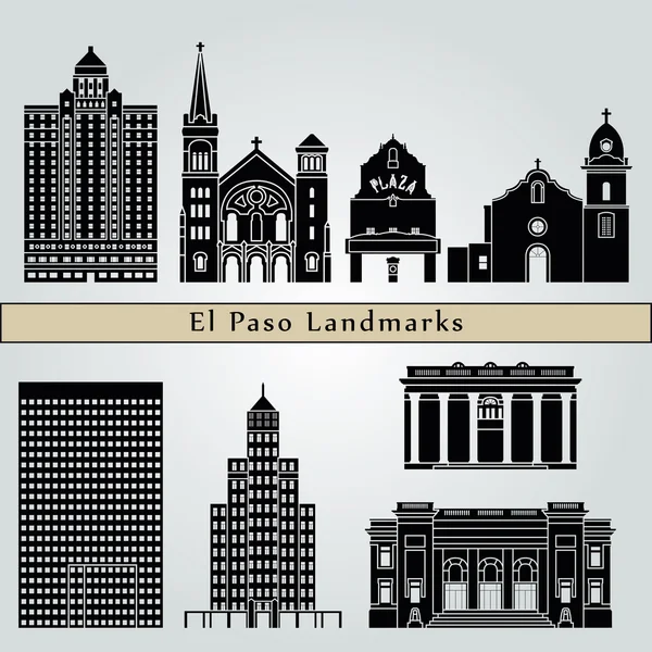 El Paso zabytki i pomniki — Wektor stockowy