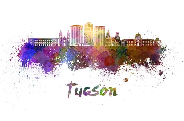 Panorama Tucson V2 v akvarel — Stock fotografie