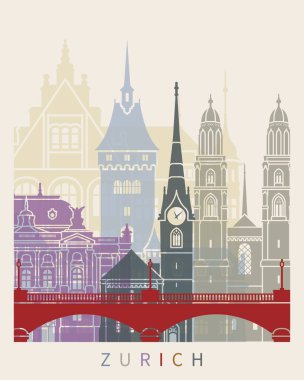 Zürih İstasyonu Ufuk Çizgisi posteri