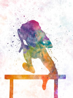 engeller suluboya ile izole edilmiş silueti izler