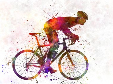cyclist road bicycle 12 clipart