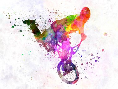 bmx akrobatik figürü uygulayan adam