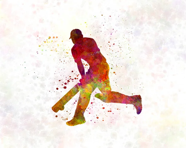 Cricket player batsman silhouette 03