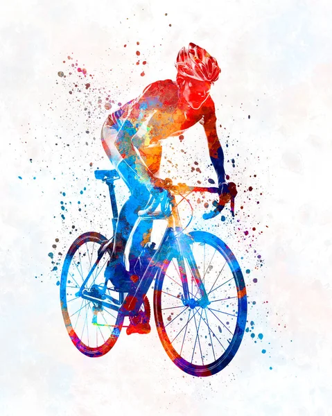 Mulher Triatlo Ciclismo — Fotografia de Stock