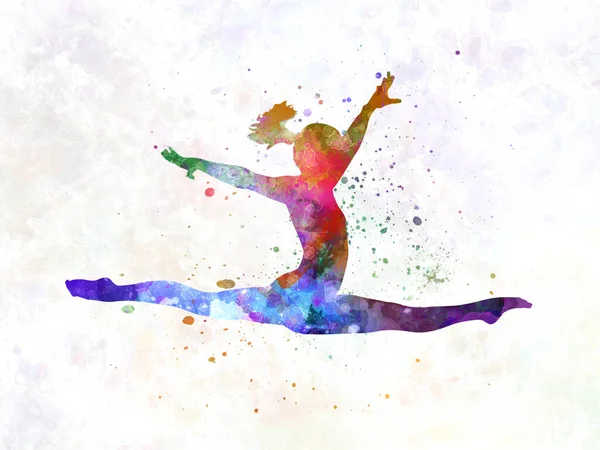 Rhythmoc Gymnastics Women Silhouette — 스톡 사진