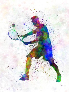 Silüet 01 'de tenis oyuncusu