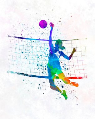 Suluboya kadın voleybol oyuncusu