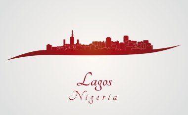 Lagos skyline kırmızı